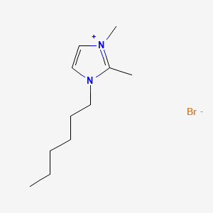 1-HEXYL-2,3-DIMETHYLIMIDAZOLIUM BROMIDE structure, CAS 411222-01-0