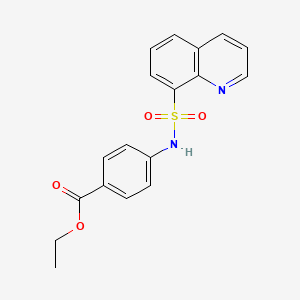 ethyl 4-(quinolin-8-ylsulfonylamino)benzoate structure, CAS 208175-71-7