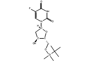 5'-O-(tert-Butyldimethylsilyl)-5-fluoro-2'-deoxyuridine structure, CAS 129816-30-4