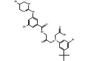 (3S)-N-[3-Hydroxy-5-[(1,4,5,6-tetrahydro-5-hydroxy-2-pyriMidinyl)aMino] benzoyl]glycyl-3-(3-broMo-5-t-butylphenyl)-beta-alanine structure, CAS 1564286-55-0