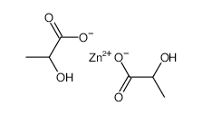 Zinc lactate structure, CAS 6155-68-6