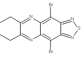 4,9-Dibromo-6,7-diphenyl-[1,2,5]thiadiazolo[3,4-g]quinoxaline structure, CAS 1262727-09-2