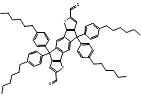 IDT-C6benzene-Dialdehyde structure, CAS 1884694-93-2
