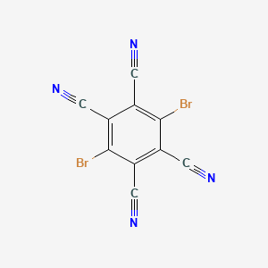 3,6-Dibromo-benzene-1,2,4,5-tetracarbonitrile structure, CAS 60510-13-6