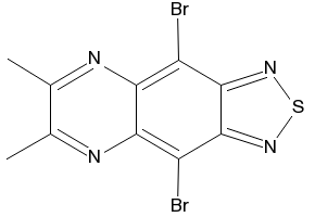 4,9-Dibromo-6,7-dimethyl-[1,2,5]thiadiazolo[3,4-g]quinoxaline structure, CAS 851486-39-0