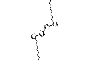 3,3'''-dioctyl-2,2':5',5'':2'',2'''-quaterthiophene structure, CAS 153938-82-0