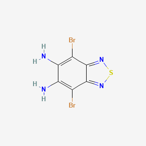 4,7-dibromobenzo[c][1,2,5]thiadiazole-5,6-diamine structure, CAS 141215-32-9