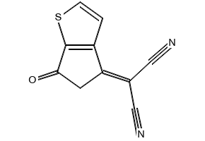 2-(6-Oxo-5,6-dihydro-cyclopenta[b]thiophen-4-ylidene)-malononitrile structure, CAS 2098784-70-2
