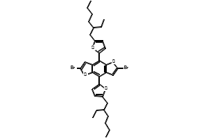 IN1703, 4,8-Bis(5-(dodecylthio)thiophen-2-yl)benzo[1,2-b:4,5-b']dithiophene structure, CAS 1620482-25-8