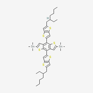 Ditrimethyltinethylhexyl-thienothiophene-benzodithiophene structure, CAS 1444200-40-1