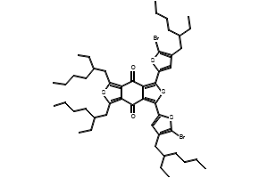 1,3-bis(5-bromo-4-(2-ethylhexyl)thiophen-2-yl)-5,7-bis(2-ethylhexyl)benzo[1,2-c:4,5-c']dithiophene-4,8-dione structure, CAS 1439937-07-1
