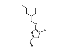 5-bromo-4-((2-ethylhexyl)oxy)thiophene-2-carbaldehyde structure, CAS 2055812-54-7