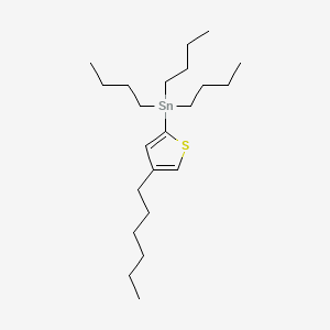 tributyl(4-hexylthiophen-2-yl)stannane structure, CAS 444579-42-4