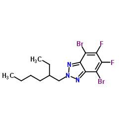 4,7-Dibromo-2-(2-ethyl-hexyl)-5,6-difluoro-2H-benzotriazole structure, CAS 1916476-35-1
