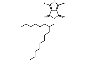 1,3-Dibromo-5-(2-butyloctyl)-4H-thieno[3,4-c]pyrrole-4,6(5H)-dione structure, CAS 1262241-50-8