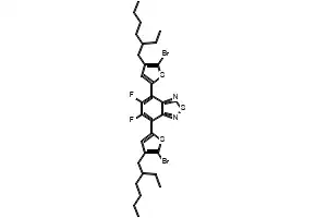 4,8-bis(5-bromo-4-(2-ethylhexyl)thiophen-2-yl)benzo[1,2-c:4,5-c']bis[1,2,5]thiadiazol structure, CAS 1401018-41-4