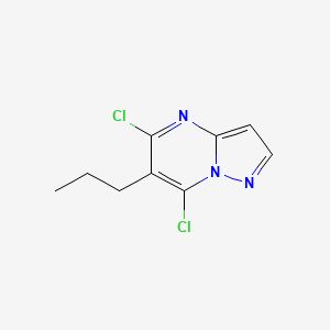 5,7-dichloro-6-propylpyrazolo[1,5-a]pyrimidine structure, CAS 1338931-95-5
