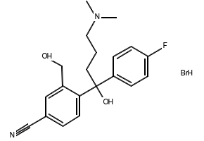 Benzonitrile, 4-[4-(dimethylamino)-1-(4-fluorophenyl)-1-hydroxybutyl]-3-(hydroxymethyl)-, phosphate (1:1) structure, CAS 1184920-99-7