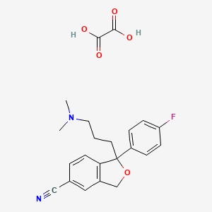 {3-[5-Cyano-1-(4-fluorophenyl) (1,3-dihydroisobenzofuranyl)] propyl} dimethylamine oxalate (Citalopram oxalate from 5-cyanophthalide route) structure, CAS 207559-01-1