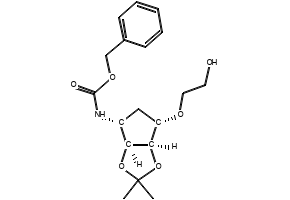 N-[(3aS,4R,6S,6aR)-Tetrahydro-6-(2-hydroxyethoxy)-2,2-dimethyl-4H-cyclopenta-1,3-dioxol-4-yl]carbamic acid phenylmethyl ester structure, CAS 274693-54-8