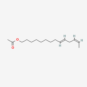 Z9,E12-Tetradecadien-1-yl-acetate structure, CAS 31654-77-0