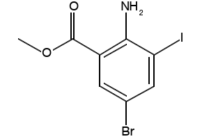 METHYL 2-AMINO-5-BROMO-3-IODOBENZOATE structure, CAS 289039-83-4