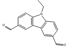 9-Ethyl-9H-carbazole-3,6-dicarboxaldehyde structure, CAS 70207-46-4