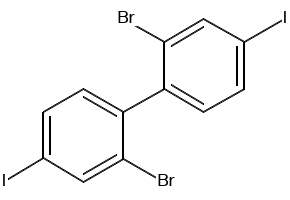 2,2'-Dibromo-4,4'-diiodo-1,1'-biphenyl structure, CAS 852138-93-3
