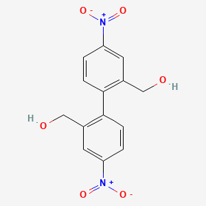 (4,4'-dinitro-[1,1'-biphenyl]-2,2'-diyl)dimethanol structure, CAS 5047-02-9