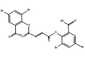 Bis(3,5-dibromosalicyl) fumarate structure, CAS 71337-53-6