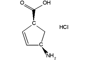 (1S,4R)-4-aminocyclopent-2-enecarboxylic acid hydrochloride structure, CAS 74201-87-9