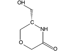 (S)-5-(hydroxymethyl)morpholin-3-one structure, CAS 1389384-57-9