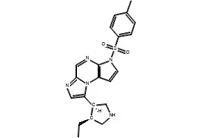 3H-Imidazo[1,2-a]pyrrolo[2,3-e]pyrazine, 8-[(3R,4S)-4-ethyl-3-pyrrolidinyl]-, hydrochloride structure, CAS 2050038-84-9