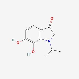 1,2-Dihydro-6,7-dihydroxy-1-(1-methylethyl)-3H-indol-3-one structure, CAS 2512214-03-6