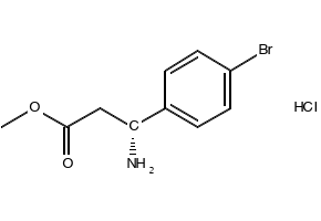 (R)-Methyl 3-amino-3-(4-bromophenyl)propanoate HCl structure, CAS 845908-98-7