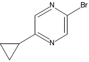 2-BroMo-5-cyclopropylpyrazine structure, CAS 1086382-78-6