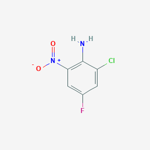 2-Chloro-4-fluoro-6-nitroaniline structure, CAS 153505-32-9