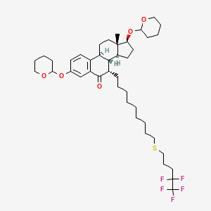 S-Deoxo-3,17β-bis-(O-tetrahydro-2H-pyran-2-yl)-6-oxo-fulvestrant structure, CAS 862700-70-7