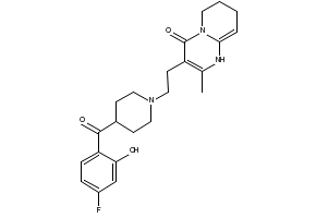 3-[2-[4-(6-fluoro-1,2-benzoxazol-3-yl)piperidin-1-yl]ethyl]-2-methylpyrido[1,2-a]pyrimidin-4-one structure, CAS 108855-18-1