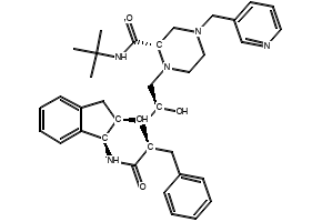 Indinavir structure, CAS 150378-17-9