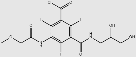 5-methoxyacetylamino-2,4,6-triiodoisophthalic acid (2,3-dihydroxypropyl)amide chloride structure, CAS 76350-04-4