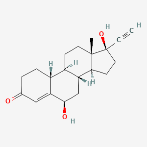 4-ESTREN-17-ALPHA-ETHYNYL-6-BETA, 17-BETA-DIOL-3-ONE structure, CAS 51724-44-8