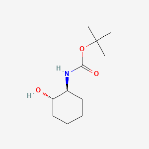tert-Butyl N-((2S,1S)-2-hydroxycyclohexyl)carbamate structure, CAS 145166-06-9