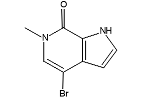4-bromo-6-methyl-1H-pyrrolo[2,3-c]pyridin-7(6H)-one structure, CAS 1361481-63-1
