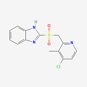 4-Desmethoxypropoxyl-4-chloro Rabeprazole Sulfone structure, CAS 1159977-27-1