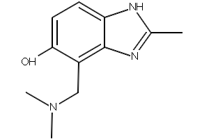 4-((Dimethylamino)methyl)-2-methyl-1H-benzo[d]imidazol-5-ol structure, CAS 101018-70-6