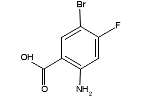 2-Amino-5-bromo-4-fluorobenzoicacid structure, CAS 143945-65-7