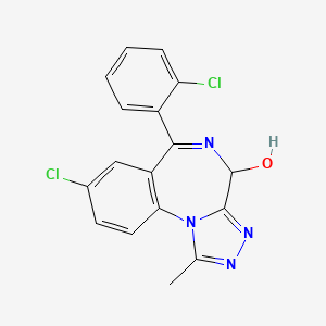 4-hydroxytriazolam structure, CAS 65686-11-5