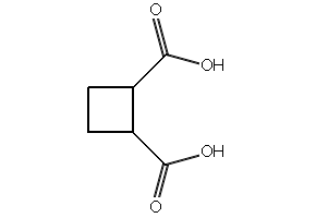 cyclobutane-1,2-dicarboxylic acid structure, CAS 3396-14-3