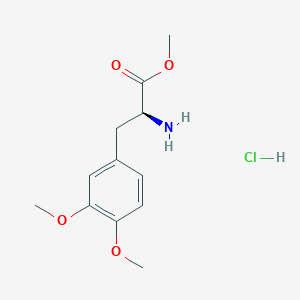 (S)-3,4-DIMETHOXYPHENYLALANINE METHYL ESTER HYDROCHLORIDE structure, CAS 70494-48-3